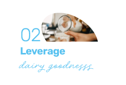 An illustration of the second pillar of our CSR strategy: Reinforcing the benefits of dairy products
