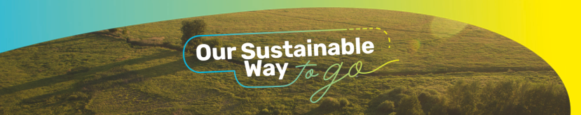Photo showing the logo for our CSR strategy: Our Sustainable Way to go